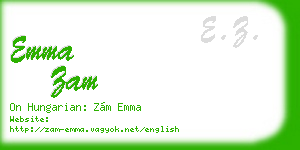 emma zam business card