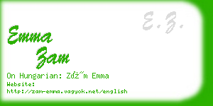 emma zam business card
